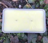 Loaf Pan 6oz Upcycled Citronella Lemongrass Essential Oil Soy Candle Organic Hemp Wicks