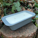 Loaf Pan 16oz Upcycled Choice of Scent Soy Candles Organic Hemp Wicks