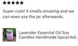 Lavender Scented Soy Candles Reusable Mason Jar Organic Hemp Wick