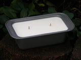 Loaf Pan 16oz Upcycled Choice of Scent Soy Candles Organic Hemp Wicks