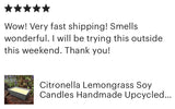 Loaf Pan 48oz Jumbo Citronella Lemongrass Essential Oil Soy Candles Organic Hemp Wicks