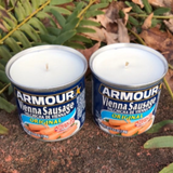 Vienna Sausage CANdle (Set of 2) Soy Wax Choice of Scents Organic Hemp Wicks