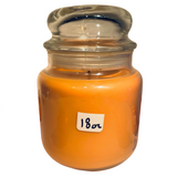 Pumpkin Spice Pastry Soy Candles Handmade Upcycled Reusable Glass Decanter w Lid Organic Hemp Wick