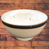 Vanilla Soy Candles Handmade Eco Friendly Upcycled Ceramic Bowl Candles Three Organic Hemp Wicks