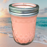 White Citrus Soy Candles Handmade Upcycled Reusable Mason Jar Candle Organic Hemp Wick