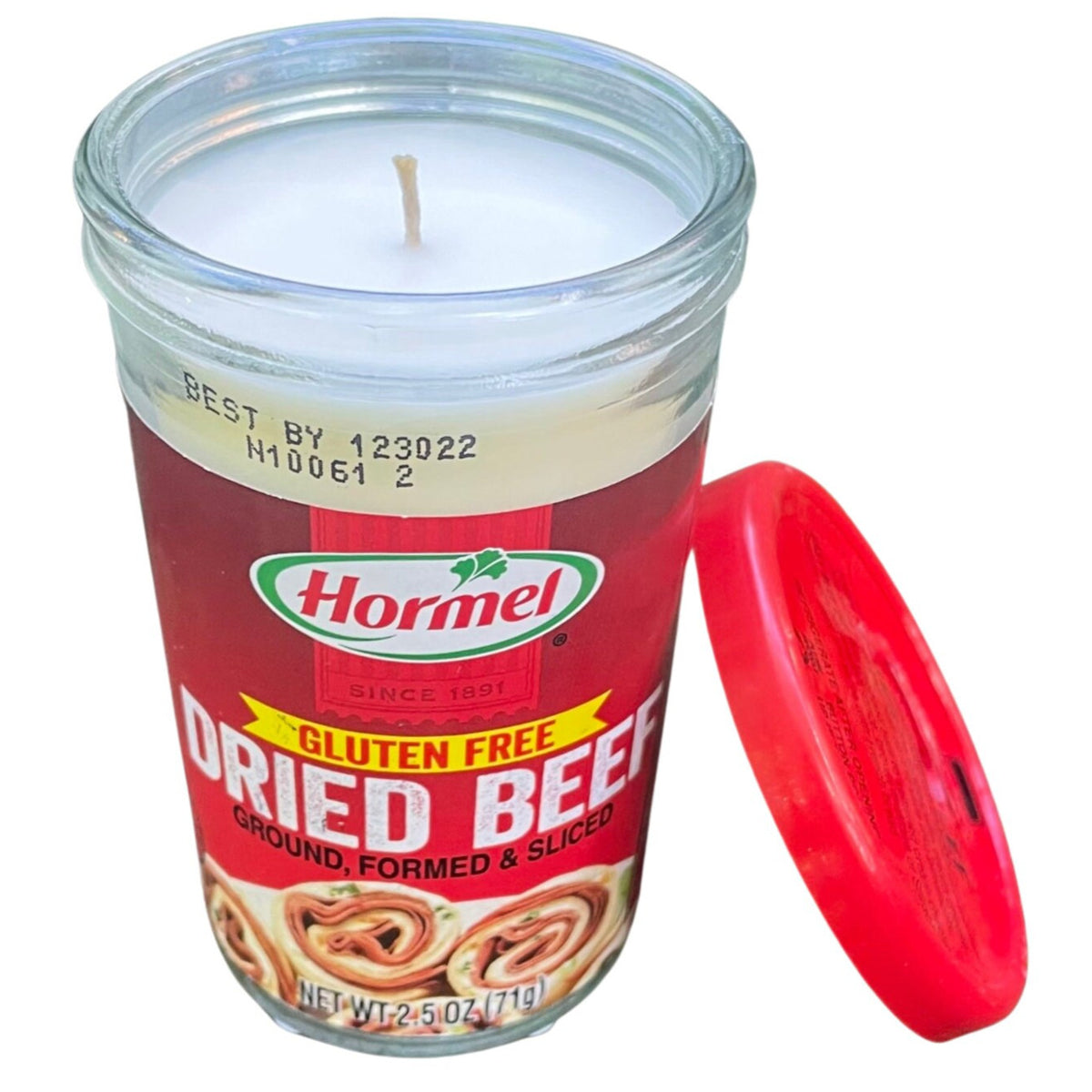 Dried Beef Upcycled Soy Candle Hemp Wick