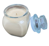Vanilla Soy Candles Handmade Upcycled Glass Decanter Organic Hemp Wick