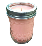 White Citrus Soy Candles Handmade Upcycled Reusable Mason Jar Candle Organic Hemp Wick