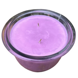 Lavender Scented Soy Candle Upcycled Oval Glass Dish Organic Hemp Wicks