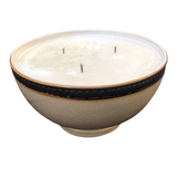 Vanilla Soy Candles Handmade Eco Friendly Upcycled Ceramic Bowl Candles Three Organic Hemp Wicks