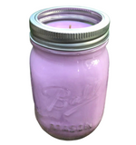 Lavender Scented Soy Candles Reusable Mason Jar Organic Hemp Wick