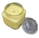 Citronella Lemongrass Essential Oil Soy Candles Handmade Recycled Upcycled Container Organic Hemp Wick