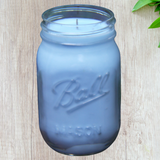 Peppermint Essential Oil Soy Candles Upcycled Mason Jar Organic Hemp Wick