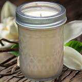 Mason Jar 8oz Soy Wax Candle Organic Hemp Wick