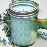 Mason Jar 8oz Soy Wax Candle Organic Hemp Wick