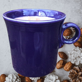Coffee Scented Candles Wood Wick Soy Wax Upcycled Purple Coffee Cup