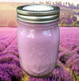 Lavender Scented Soy Candles Reusable Mason Jar Organic Hemp Wick