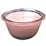 White Citrus Soy Candles Handmade Eco Friendly Upcycled Oval Glass Baking Dish Organic Hemp Wick