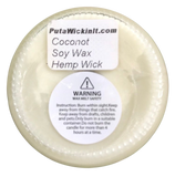 Upcycled Recycled 14oz Coconut Oil Jar Soy Wax Choice of Scents Organic Hemp Wick