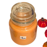 Pumpkin Spice Pastry Soy Candles Handmade Upcycled Reusable Glass Decanter w Lid Organic Hemp Wick