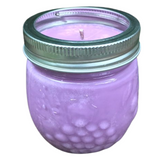 Lavender Scented Candles Soy Wax Upcycled Vintage Fruit Jars Organic Hemp Wick