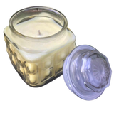 Citronella Lemongrass Soy Candles Handmade Upcycled Glass Decanter Organic Hemp Wick Essential Oils
