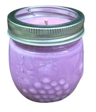 Lavender Scented Candles Soy Wax Upcycled Vintage Fruit Jars Organic Hemp Wick