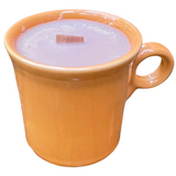 Tangerine 10oz Coffee Scented Soy Candle Handmade with Crackling Wooden Wick