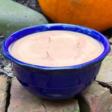 Pumpkin Spice Pastry Soy Candles Handmade Upcycled Ceramic Bowl Organic Hemp Wicks
