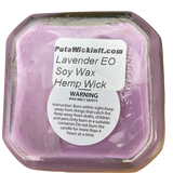 Lavender Soy Candles Handmade Upcycled Reusable Glass Decanter Organic Hemp Wick