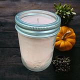 Espresso Latte Scented Candles Upcycled Mason Soy Wax Organic Hemp Wick