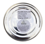 Pineapple Scented Repurposed Hemp Wick CANdle Soy Wax 8oz