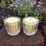 Citronella Lemongrass Soy Candles Upcycled Votives Organic Hemp Wicks Essential Oils