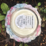 Crocheted Sleeve Mason Jar Candle Soy Wax Choice of Scents Organic Hemp Wick