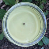 Citronella Lemongrass Essential Oil Soy Candles Handmade Upcycled Reusable Clear Glass Decanter Organic Hemp Wick