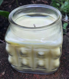 Citronella Lemongrass Soy Candles Handmade Upcycled Glass Decanter Organic Hemp Wick Essential Oils