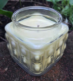 Citronella Lemongrass Soy Candles Handmade Upcycled Glass Decanter Organic Hemp Wick Essential Oils