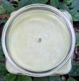 Citronella Lemongrass Soy Candles Handmade Upcycled Glass Decanter Organic Hemp Wick Essential Oils