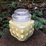 Citronella Lemongrass Soy Candles Handmade Upcycled Glass Decanter Organic Hemp Wick Essential Oils