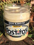 Mosquito Candle Repurposed Queso Jar 16oz