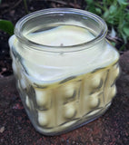 Citronella Lemongrass Soy Candles Handmade Upcycled Glass Decanter Organic Hemp Wick Essential Oils