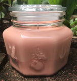 White Citrus Scented Soy Candles Handmade Upcycled Reusable Glass Decanter w Lid Organic Hemp Wick