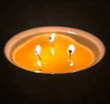 Soy Candles Handmade Choice of Scents Upcycled Green Ceramic Bowl Organic Hemp Wicks