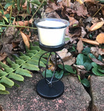 Soy Candles Handmade Upcycled  Pedestal Votive Organic Hemp Wick