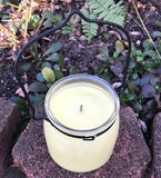 Citronella Lemongrass Essential Oil Soy Candles Handmade Upcycled Glass Decanter