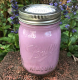 Lavender Scented Soy Candles Reusable Mason Jar Organic Hemp Wick