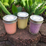 White Citrus Soy Candles Handmade Upcycled Reusable Mason Jar Candle Organic Hemp Wick