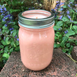 White Citrus Ssented Candles Upcycled Mason Jar Soy Wax Organic Hemp Wick