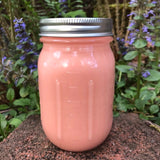 White Citrus Ssented Candles Upcycled Mason Jar Soy Wax Organic Hemp Wick