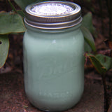 Eucalyptus Scented Candles Upcycled Mason Jar Soy Wax Organic Hemp Wick